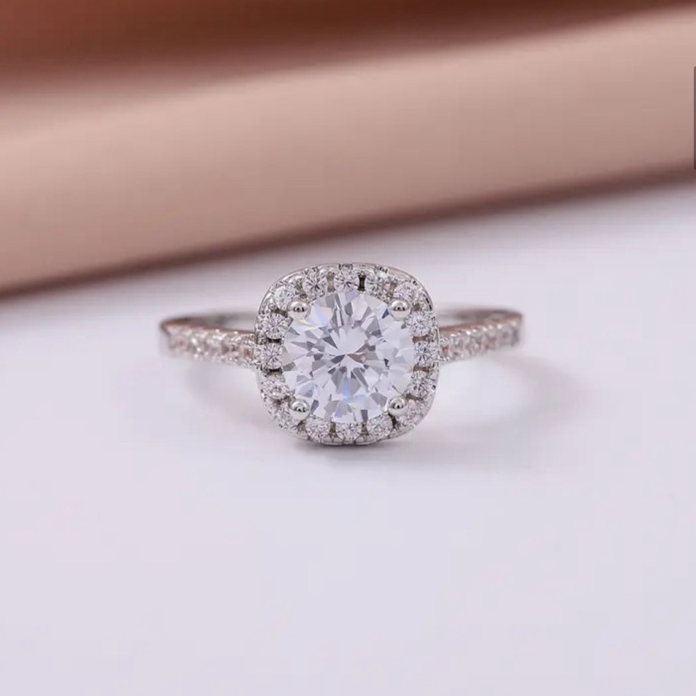 Halo engagement wedding style ring